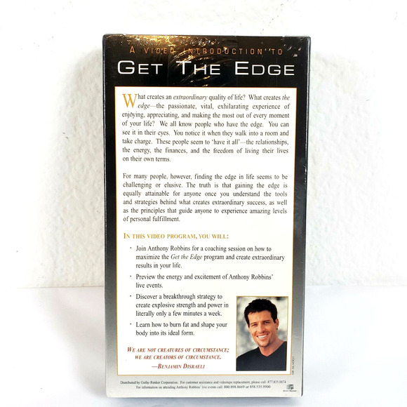 Anthony Tony Robbins VHS GET the EDGE 7 Days to Transform Your Life NEW SEALED - Picture 2 of 2